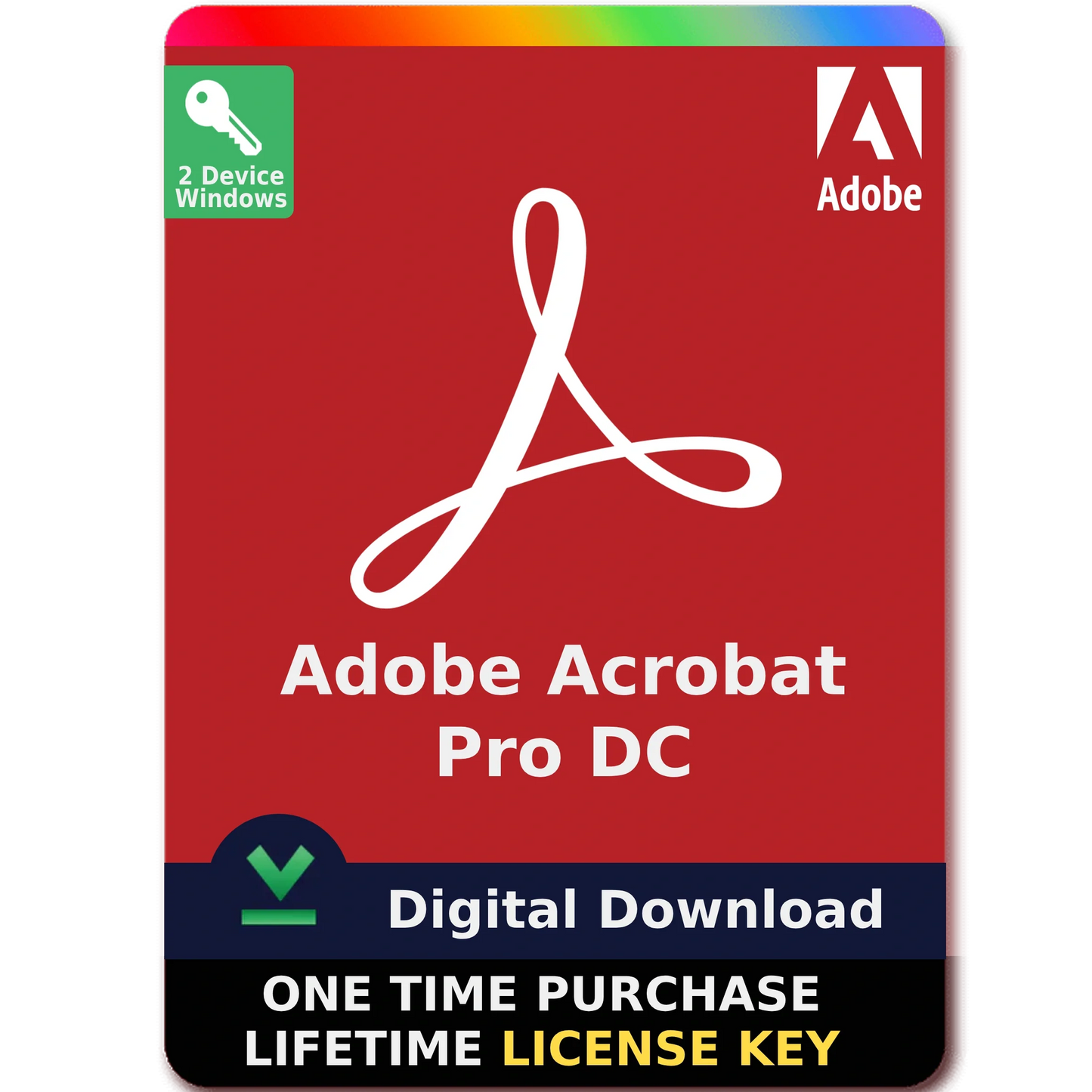 Adobe Acrobat Pro DC 2025 – Perpetual License Digital Download for Windows