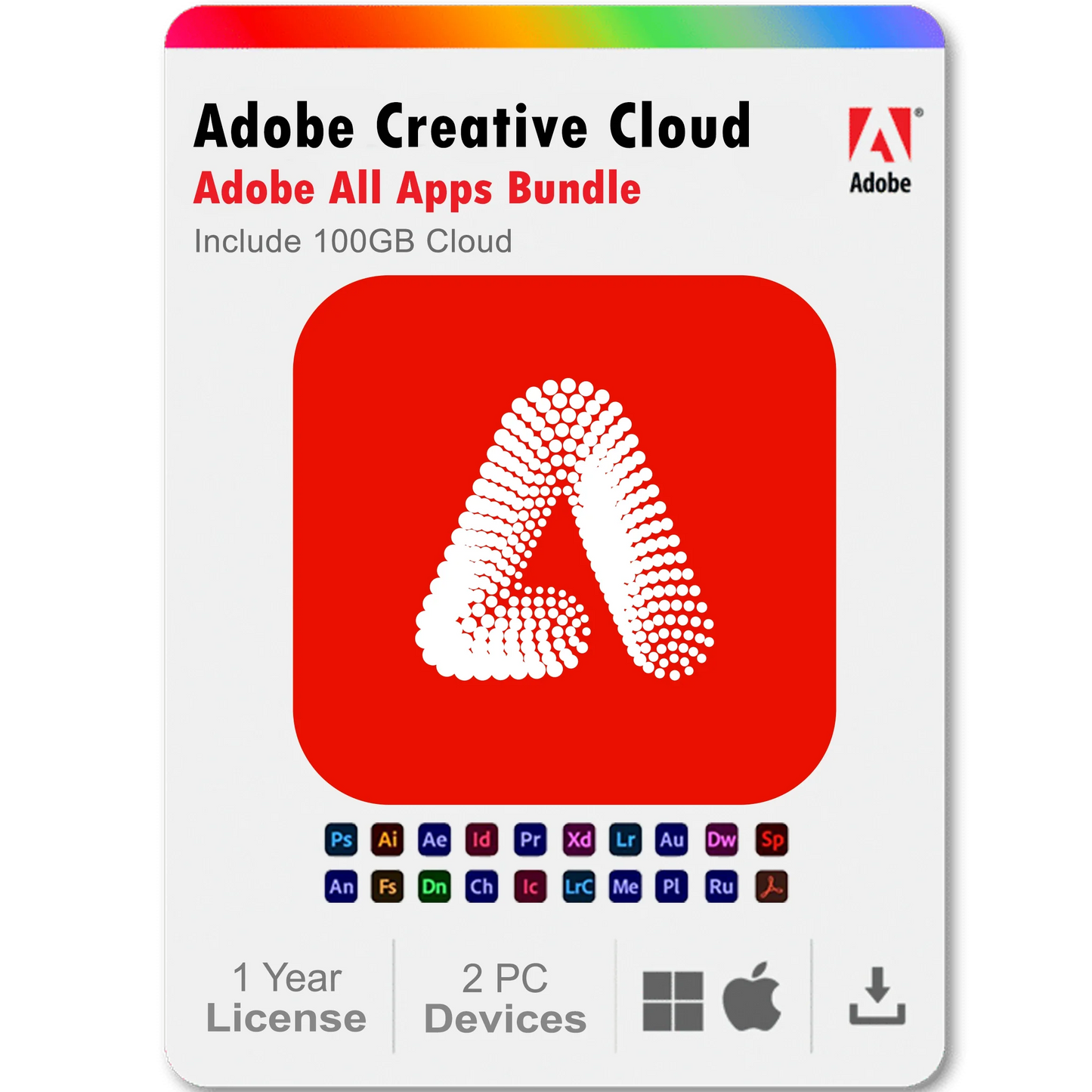 Adobe Firefly 2025 1 Year Subscription All Adobe Creative Cloud Apps Bundle