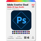 Photoshop Express 1 Year Subscription All Adobe Creative Cloud Apps Bundle